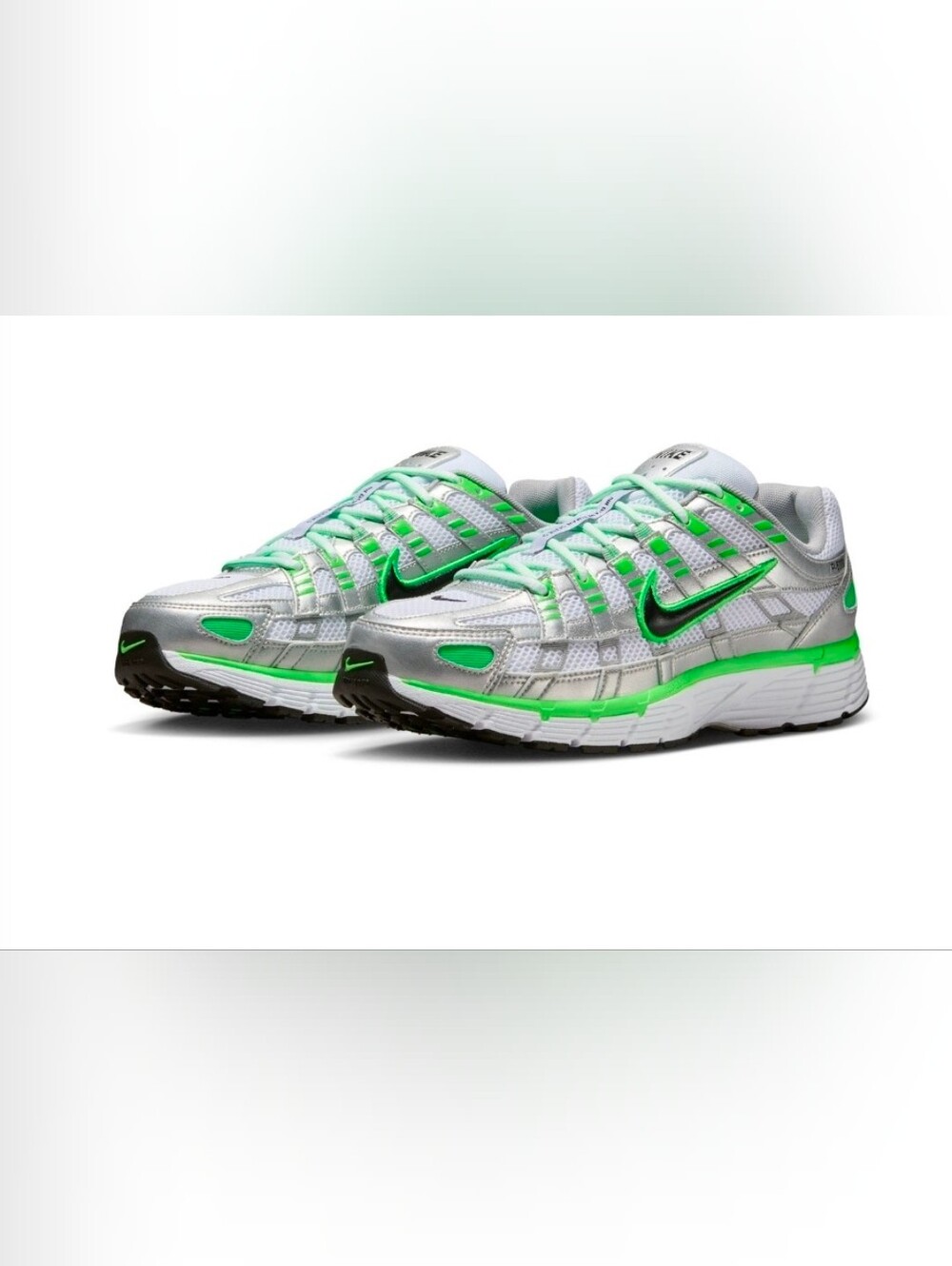 Nike P6000 Men's Silver & Neon Green Running Shoes